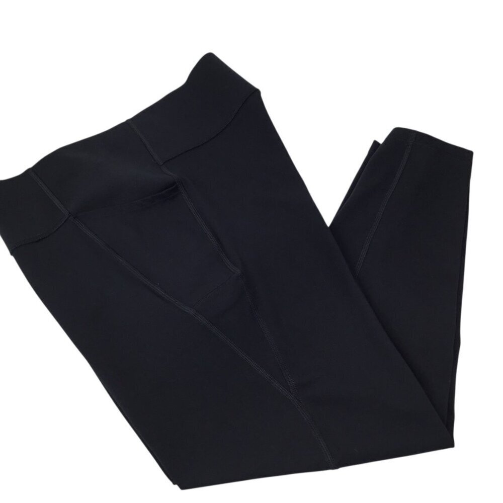 Gap Fit Sculpt Activewear Leggings Black XXL Side Pockets 25" inseam